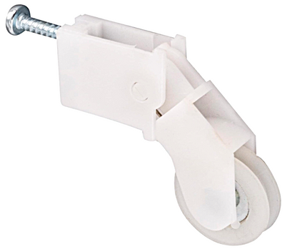 Sliding Screen Door Nylon Rollers, Door Roller Assembly for Peachtree Doors and Patio Doors- 1 Inch Nylon Wheel- White, KCS-0824