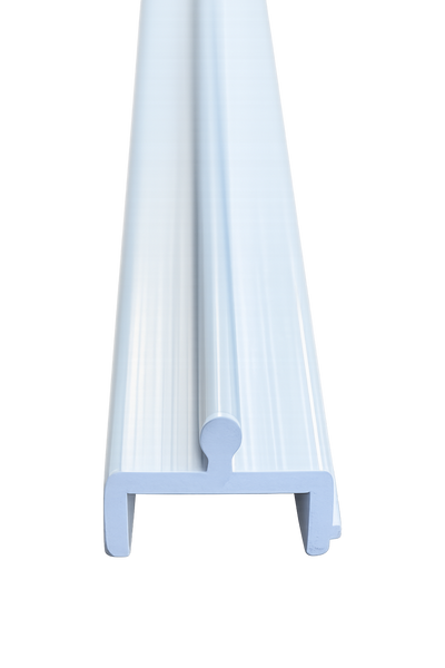 72 In & 96 In Lengths | 3/4 In Wide Sliding Screen Door Bottom Track Replacement - White Vinyl