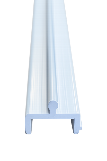 72 In & 96 In Lengths | 3/4 In Wide Sliding Screen Door Bottom Track Replacement - White Vinyl