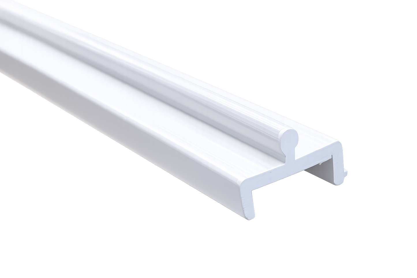 72 In & 96 In Lengths | 3/4 In Wide Sliding Screen Door Bottom Track Replacement - White Vinyl