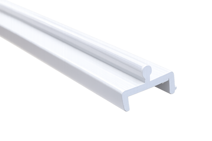 72 In & 96 In Lengths | 3/4 In Wide Sliding Screen Door Bottom Track Replacement - White Vinyl