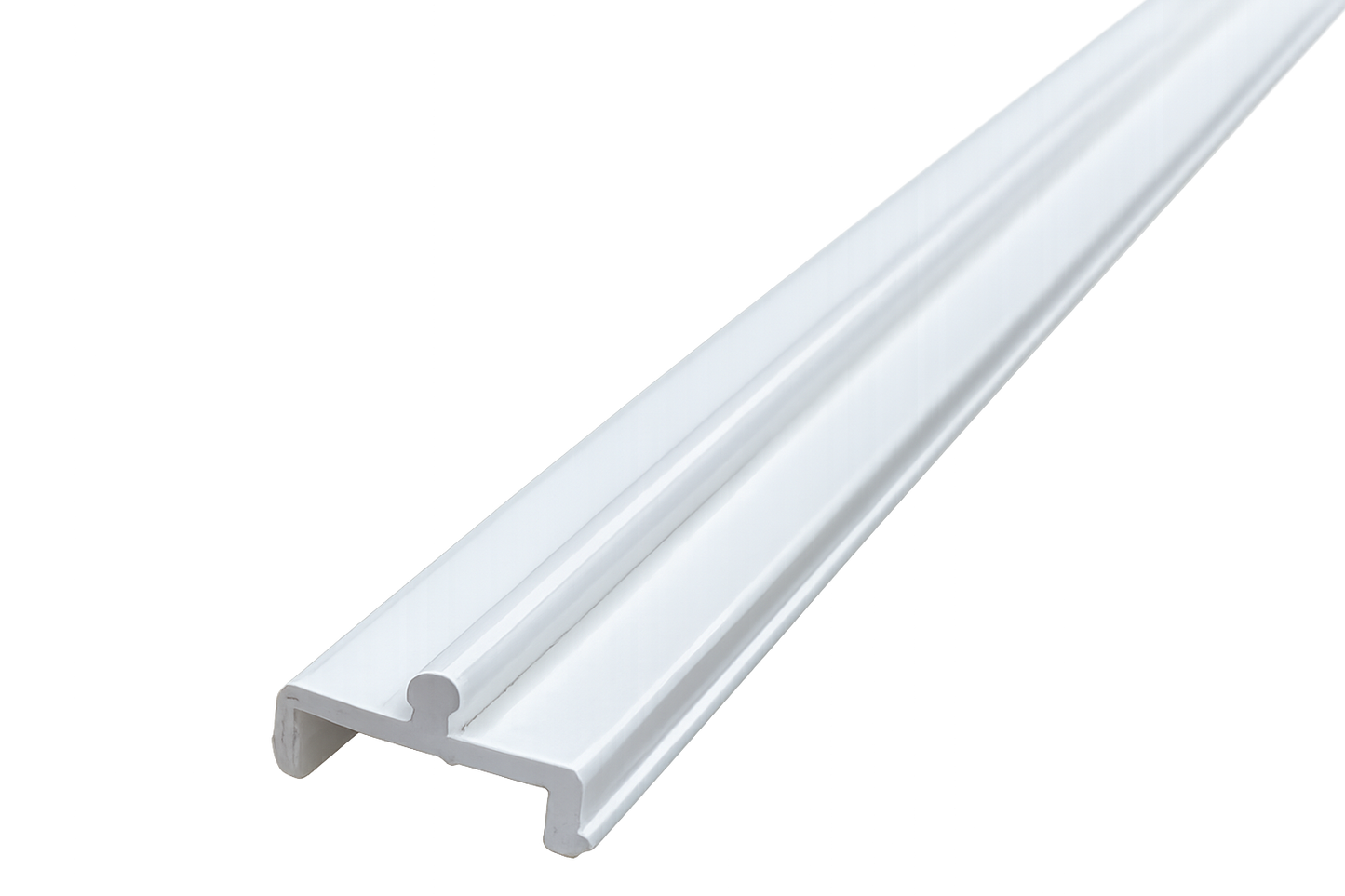 72 In & 96 In Lengths | 3/4 In Wide Sliding Screen Door Bottom Track Replacement - White Vinyl