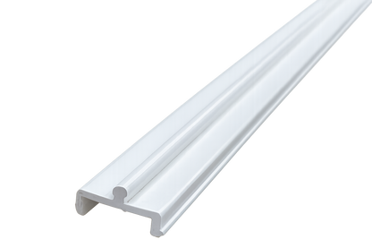72 In & 96 In Lengths | 3/4 In Wide Sliding Screen Door Bottom Track Replacement - White Vinyl