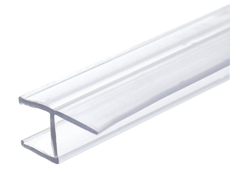 KC Hardware Clear 3/8" Y Jamb Water Seal Flexible Edge in Line Panel (Soft Leg)