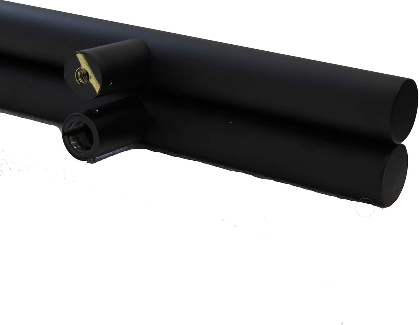 KC Hardware Modern Contemporary 36 inches Round Bar Shape Ladder Stainless-Steel Door Handle Pull Bar Entry Exterior Interior Matte Black Finish