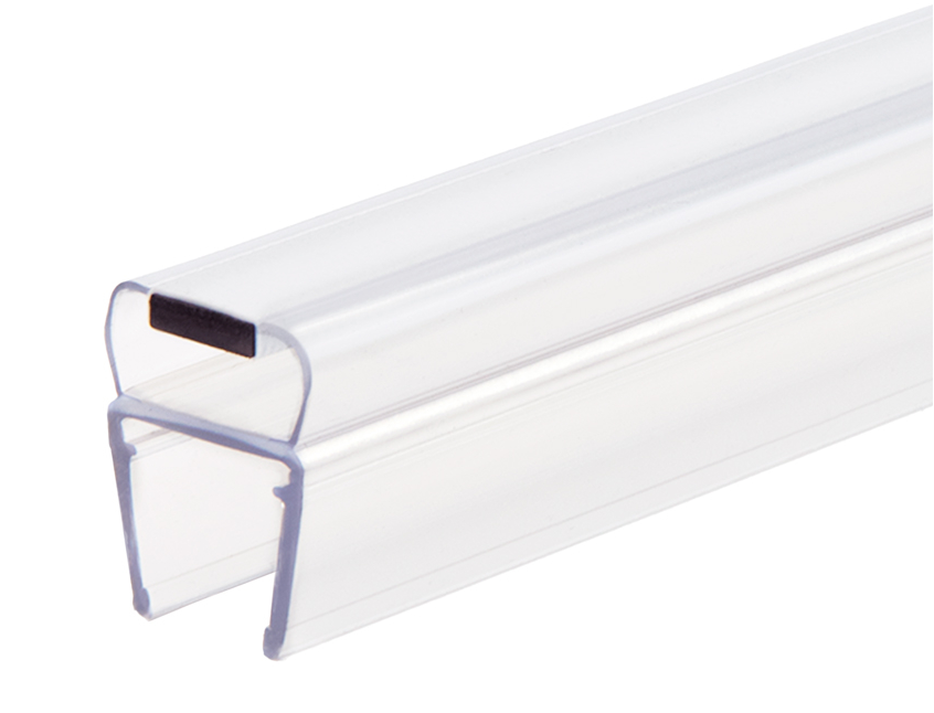 KC Hardware Set of 2 Magnetic Shower Door Seal for 3/8" Glass Shower Doors - 135 Deg Door Swing - 95" Length