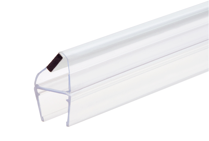 KC Hardware Magnetic Shower Door Seal for 3/8" Glass Shower Doors- 180 Deg Outswing Door- 95" Length- Set of 2