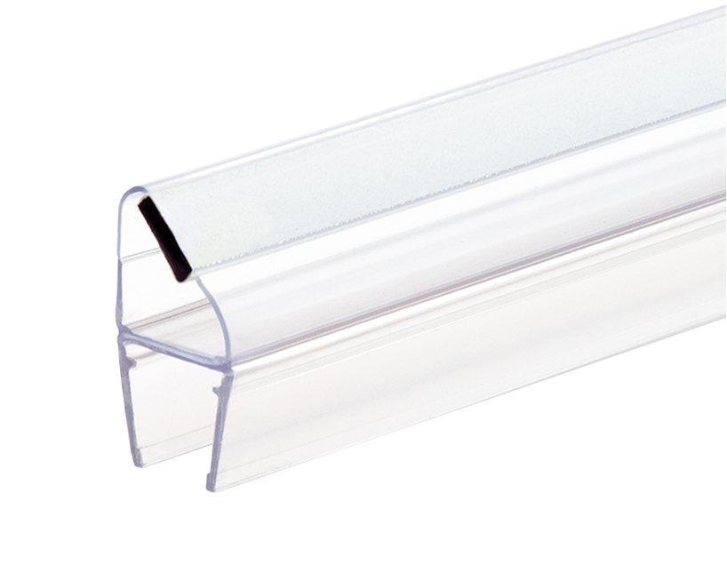 KC Hardware Set of 2 Magnetic Shower Door Seal for 3/8" Glass Shower Doors- 90 Deg Outswing Door- 95" Length