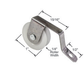 KC Hardware Nylon Rollers with Stainless Steel Tension Spring for Sliding Screen Doors, Screen Door Wheels, Tension Spring Wheels for Academy Doors- 1" Diameter- Pack of 2