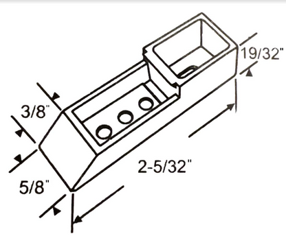 KC Hardware 2-3/16 in. Window Channel Balance Sash Cams Replacements, White (Pack of 2)