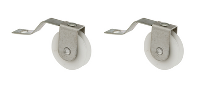 KC Hardware Nylon Rollers with Stainless Steel Tension Spring for Sliding Screen Doors, Screen Door Wheels, Tension Spring Wheels for Academy Doors- 1" Diameter- Pack of 2