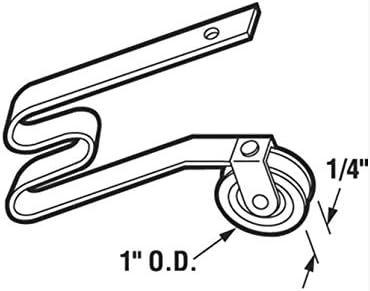 Standard 1-3/4 Top & Bottom Roller for Screen Door Tension Spring 1-Inch Steel Ball Bearing Roller (Pack of 2)