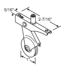 Heavy-Duty Steel Sliding Screen Door Rollers with Adjusting Sleeve (2 Pack)