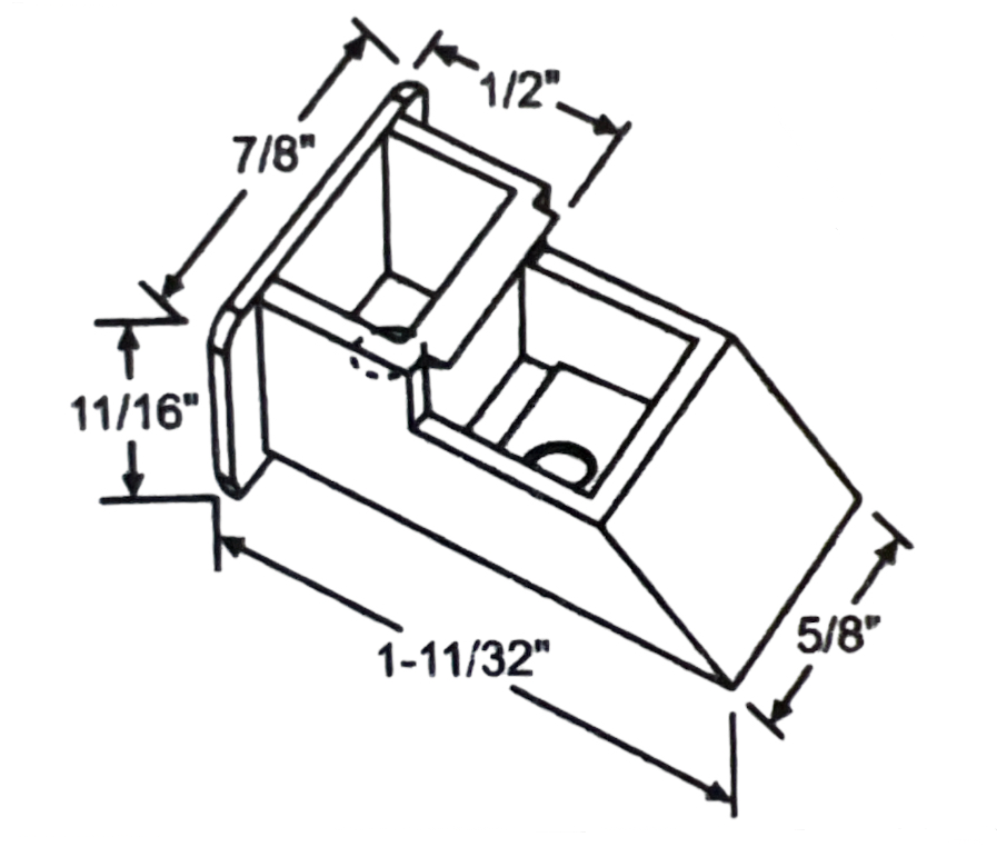 7/8 in. x 1-5/16 in. Nylon Sash Cam Replacements for Channel Balances - White Pack of 2.
