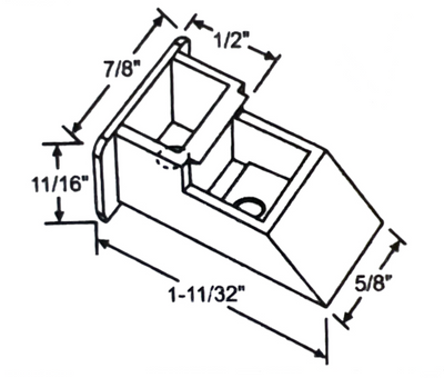 White Nylon Sash Cam Replacements, 7/8 in x 1-5/16 in, Channel Balances, 2-Pack
