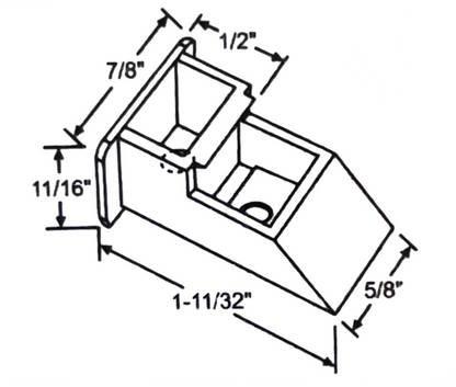 7/8 in. x 1-5/16 in. Nylon Sash Cam Replacements for Channel Balances - White Pack of 2.