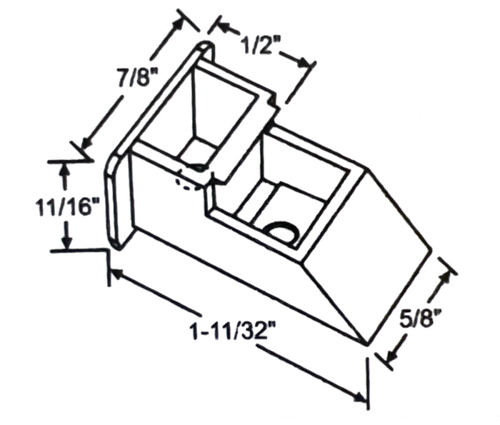 White Nylon Sash Cam Replacements, 7/8 in x 1-5/16 in, Channel Balances, 2-Pack