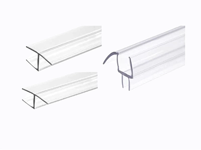 3 Pack Frameless Shower Door Seal Strips Sweep with Drip Rail, 2PCS x 40" Length H-Type + 40"Length J