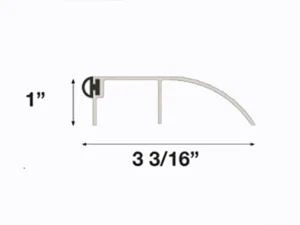 Silver Aluminum & Vinyl High-Profile Outswing Door Threshold 3-5/16 in. x 1 in. - Image 4