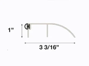 Black High Profile Vinyl Aluminum Outswing Door Threshold Strip for Exterior Doorways and  Door,  3-5/16 in. X 1 in. - Image 4