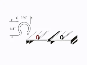 Stainless Steel Sliding Door Repair Track Cover, 1/4" x 6'/8' - Image 3