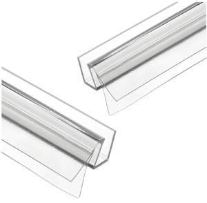 Bottom Wipe with Drip Rail & Offset Flexible Fin for 3/8" Glass - 36" length - Image 6