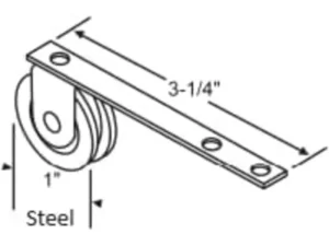 Stainless Steel Sliding Screen Door Flat Tension Spring with Roller Wheels for Academy Doors- 1 Diameter2