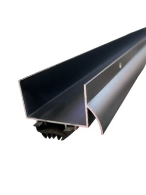 36" U-Shaped Aluminum Door Bottom Sweep with Drip Cap, Black - Image 6