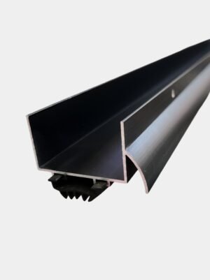 36" U-Shaped Aluminum Door Bottom Sweep with Drip Cap, Black