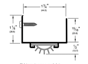 36" U-Shaped Aluminum Door Bottom Sweep with Drip Cap, Black - Image 5