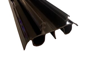 Door Bottom Sweep with Notched Kerfs, Weather Stripping Seal, Under Door Seal for Front and Exterior Doors, 7/8" Width, Black- 36 Inch