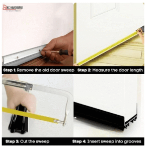 Door Bottom Sweep with Notched Kerfs, Weather Stripping Seal, Under Door Seal for Front and Exterior Doors, 7/8" Width, Black- 36 Inch - Image 5