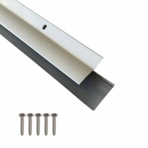 36" Door Bottom Sweep with Rain Drip Cap, White with Grey Insert - Image 4