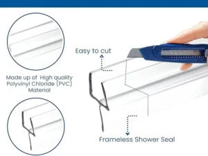 Buy Door & Windows Hardware Online - 36 frameless clear shower door bottom seal for 38 glass2 kchardware.us