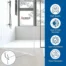 36 Frameless Clear Shower Door Bottom Seal for 38 Glass5