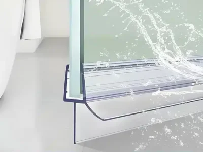 47" Frameless Shower Door Sweep – Bottom Seal for 3/8" Glass