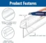 47 Frameless Shower Door Sweep – Bottom Seal for 38 Glass4