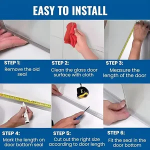 47" Frameless Shower Door Sweep – Bottom Seal for 3/8" Glass - Image 6