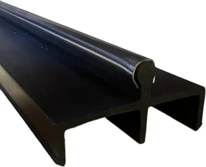 72" Vinyl Sliding Door Track with Stainless Steel Cover