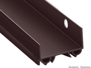 U-Shaped Vinyl Door Bottom Sweep – 36" Brown Seal Strip