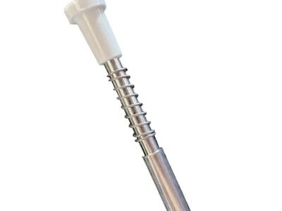 Window Screen Plunger Latch Pins with White Caps, 25 Pack