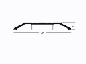 KC Hardware Black Anodized Door Threshold, 4" Wide x 1/2" High - Image 3