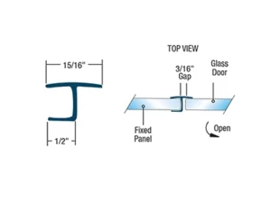 95" Frameless Shower Door Kit with Side & Bottom Seal Strips - Image 7