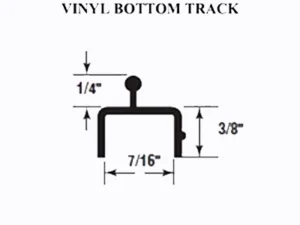 White Vinyl Sliding Screen Door Track - Image 2