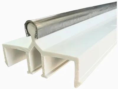 72" White Vinyl Sliding Screen Door Bottom Double Panel Track