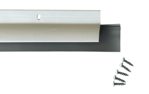 36" Door Bottom Sweep with Rain Drip Cap, White with Grey Insert - Image 3