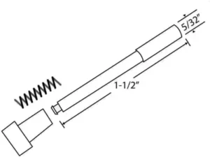 Window Screen Plunger Latch Pins with White Caps, 25 Pack - Image 3